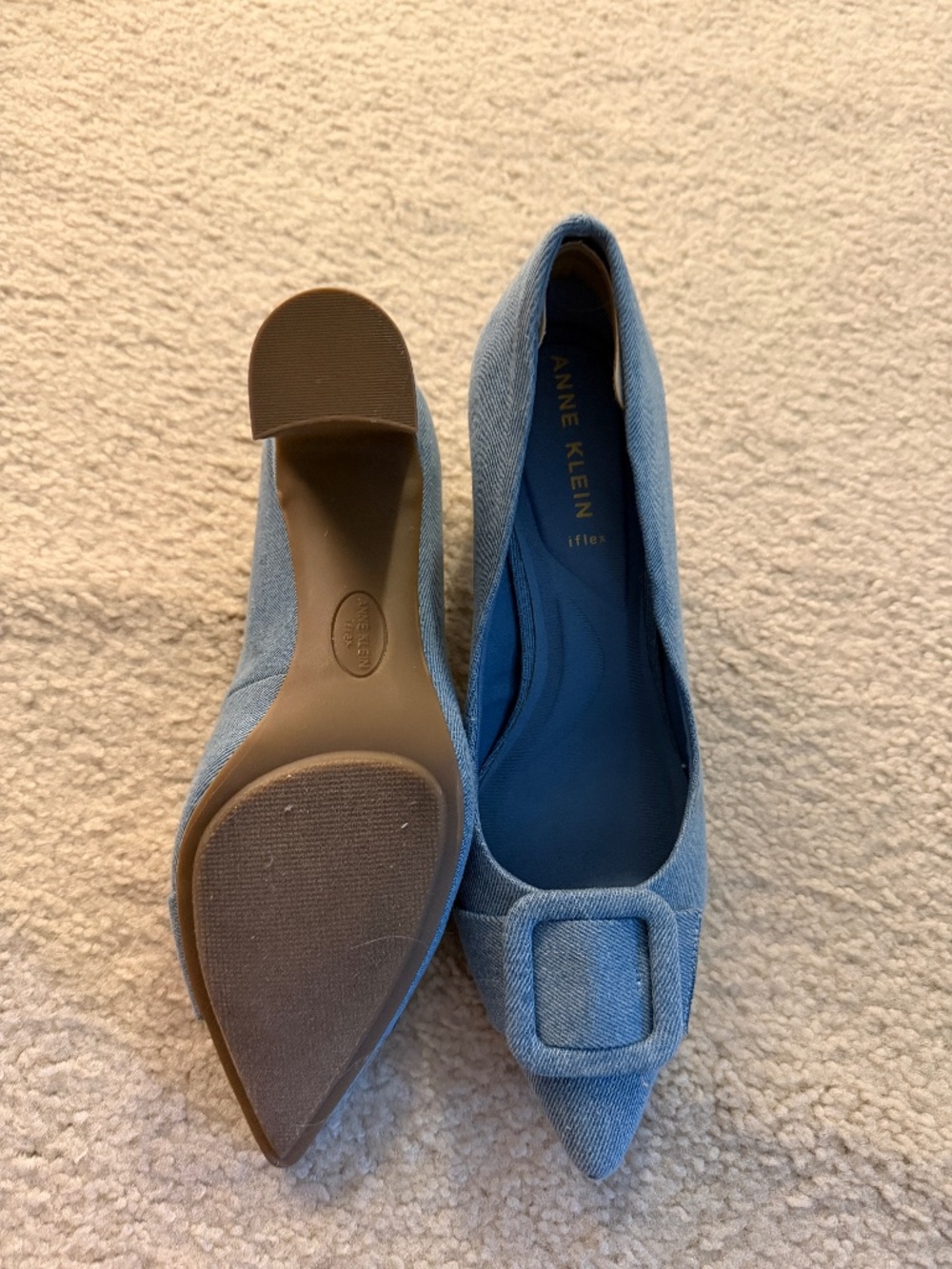 Anne Klein denim pumps